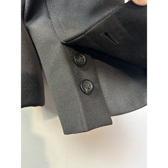 J Crew Black Blazer Wool‎ Womens 4 One Button Classic Preppy Jacket - Picture 8 of 9